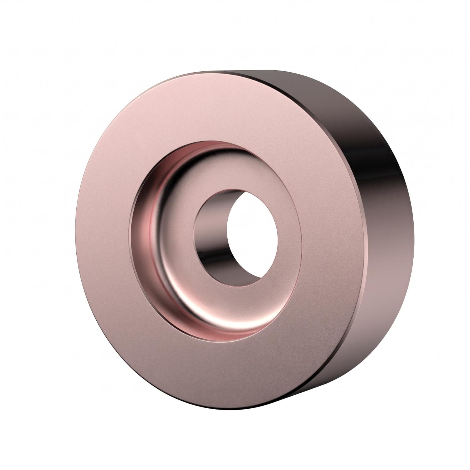 Recessed Channel 45 RPM Adapter Machined Metal Aluminum Vinyl Adapter Polished Finish Audio Accessory Round Circular Band, Rose Gold, Aluminum-image-11