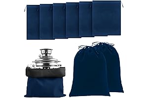 Ferraycle Anti-Tarnish Silver Storage Cloth Bag(18"x18", 6 Pack Blue)