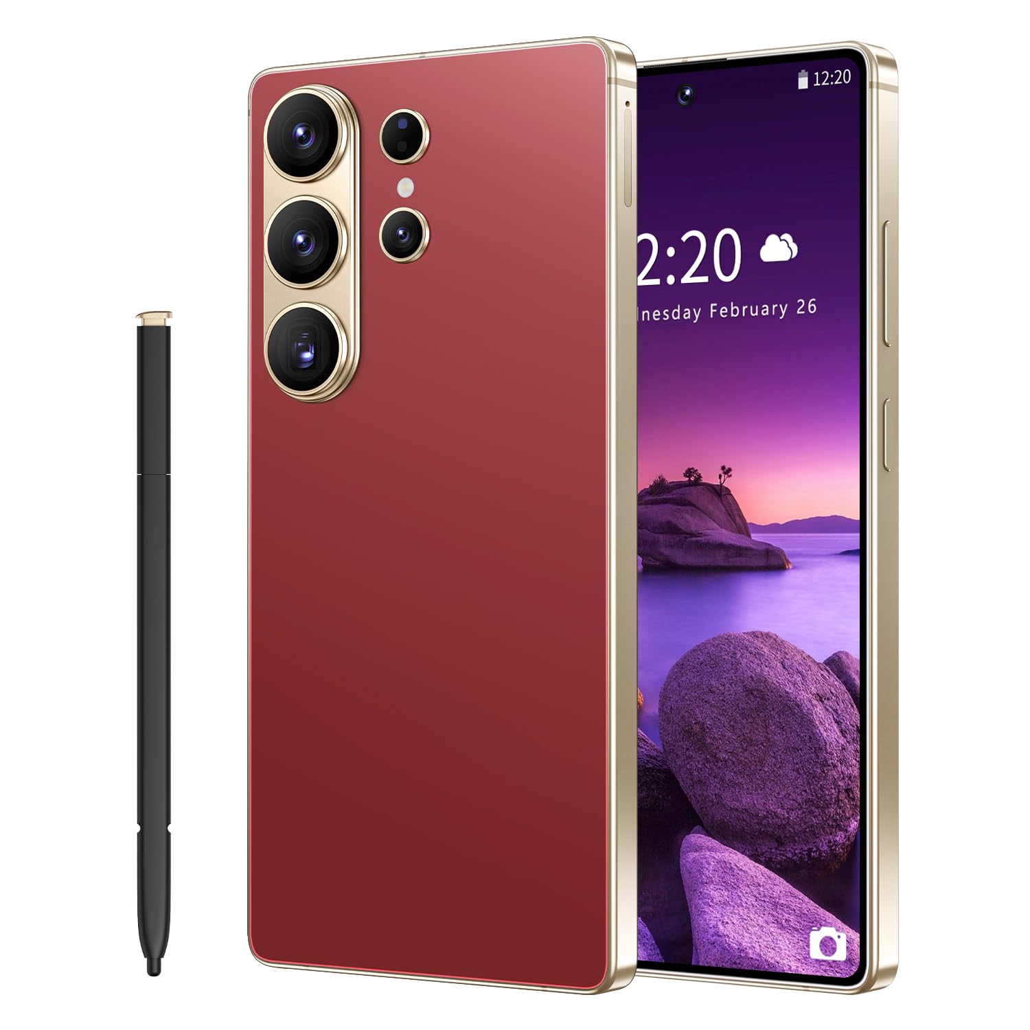 WWT 26 Ultra Unlocked Phone,Android 15 12+512GB Smartphone,Built in Pen The Phone,Cell Phone Battery 7000mAh 6.99" HD Screen,Dual SIM/5G/Face ID/Fingerprint Lock/GPS (Deep Blue, 12+512GB) — view 8