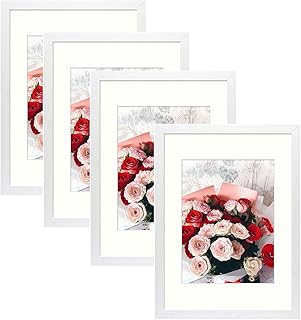 Golden State Art 12x16 Picture Frame with Mat for 8.5x11 Picture - Shatt...