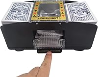 Vista 6 de Barajador Automático de Tarjetas, Máquina Barajadora de Póker Eléctrica Operada con Pilas para 1-2 Barajas, para Cartas de Juego/UNO
