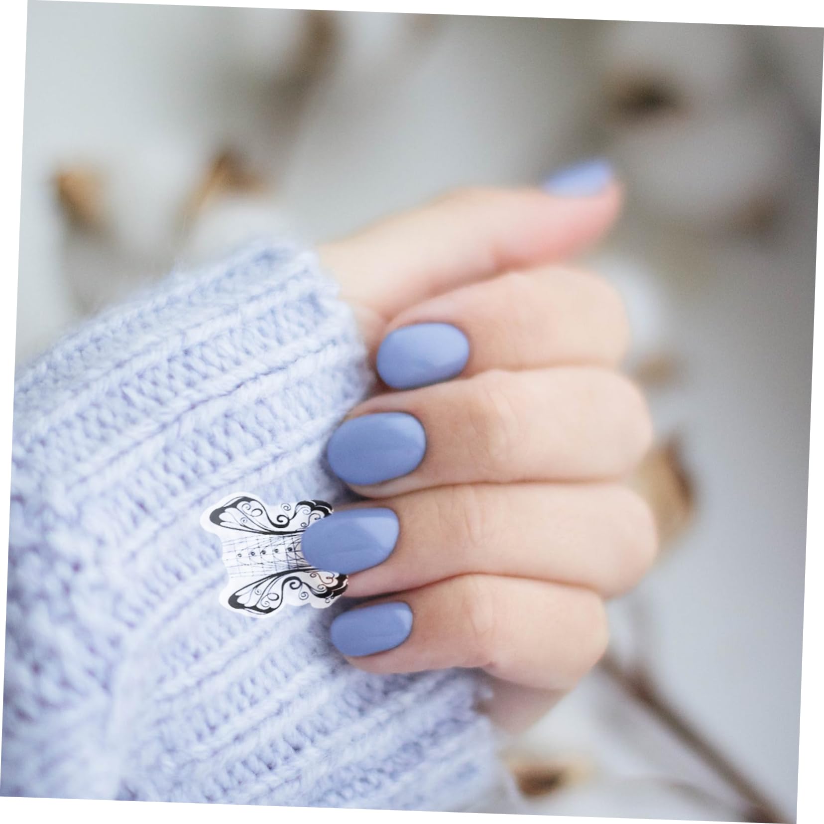 Cartine Unghie Estensione Acrilica Bianche, Carta Autoadesiva Pieghevole | 1 Rotolo 500 Pezzi, per DIY e Punte delle Dita, Guida per Allievi Nail Art