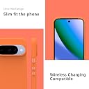 YATWIN Silicone Back Case for Google Pixel 10/10 Pro, Soft-Touch, Shockproof Phone Back Cover for Google Pixel 10/10 Pro - Orange gallery image
