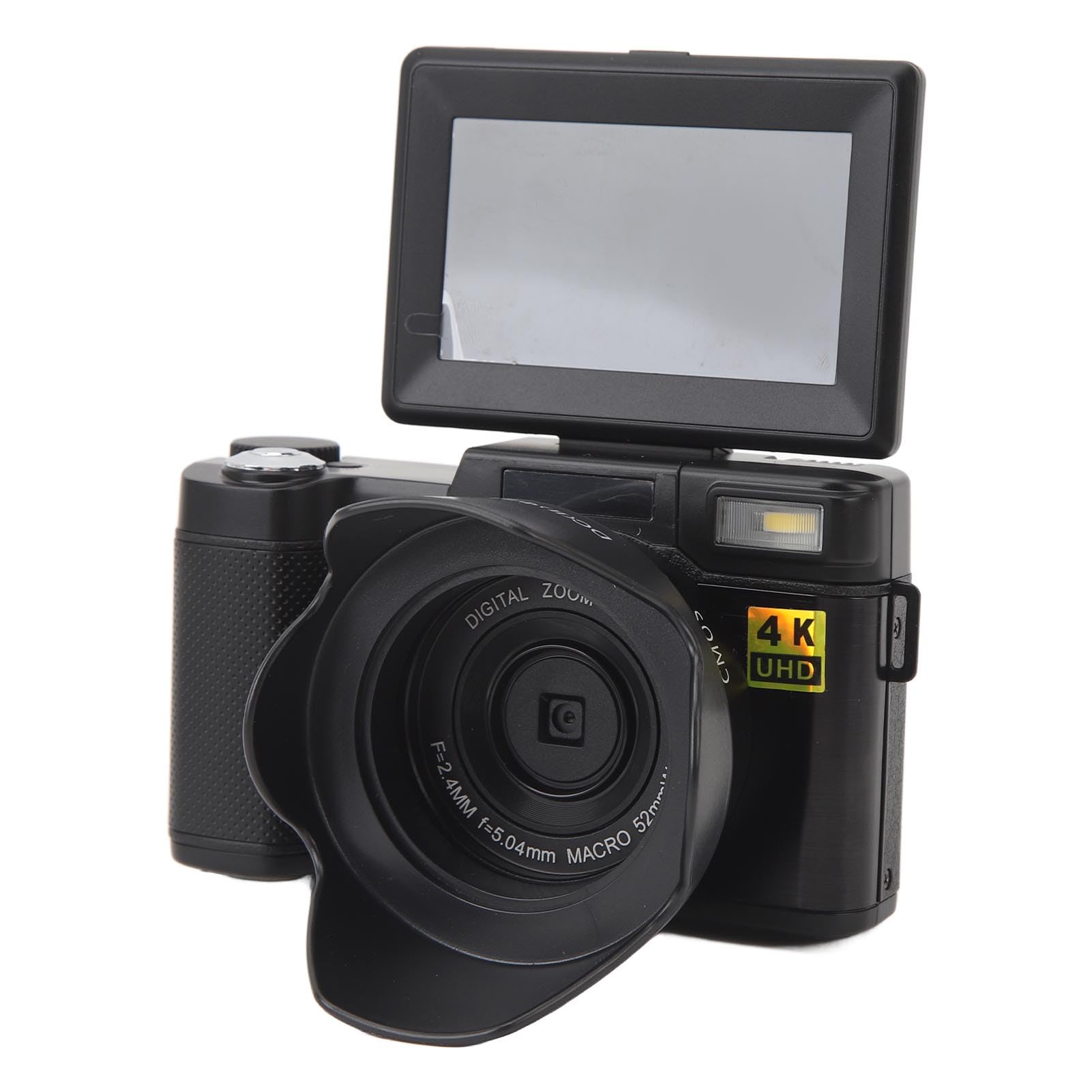 HD Digital Camera, 16x Zoom Smart Digital Camera Anti Shake Face Funzione di Abbellimento per il Viaggio (BLACK)
