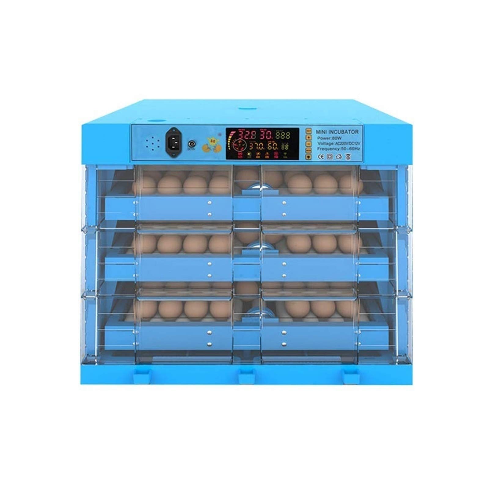 Inkubatory do jaj wylęgowych LED o wysokiej wydajności Automatyczna regulacja temperatury i kontrola temperatury dla kurcząt, kaczek, gęsi, ptaków, 192egg