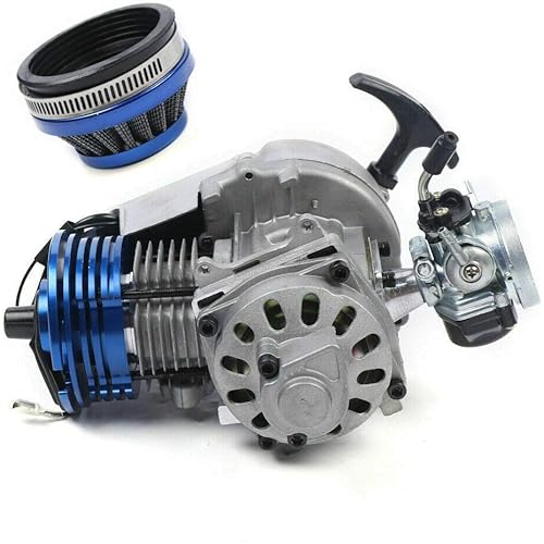 Engine Motor 49CC 2 Stroke Racing Complete Engine Motor Pull Start Motorized Bike Engine Kit for Pocket Bike Mini Dirt Bike ATV Scooter (Racing Complete Engine)