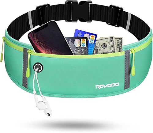 Cinturón de correr para mujer, riñonera para hombres, cinturón tirón de gran capacidad, resistente al agua, peso ligero, ajustable, para correr,