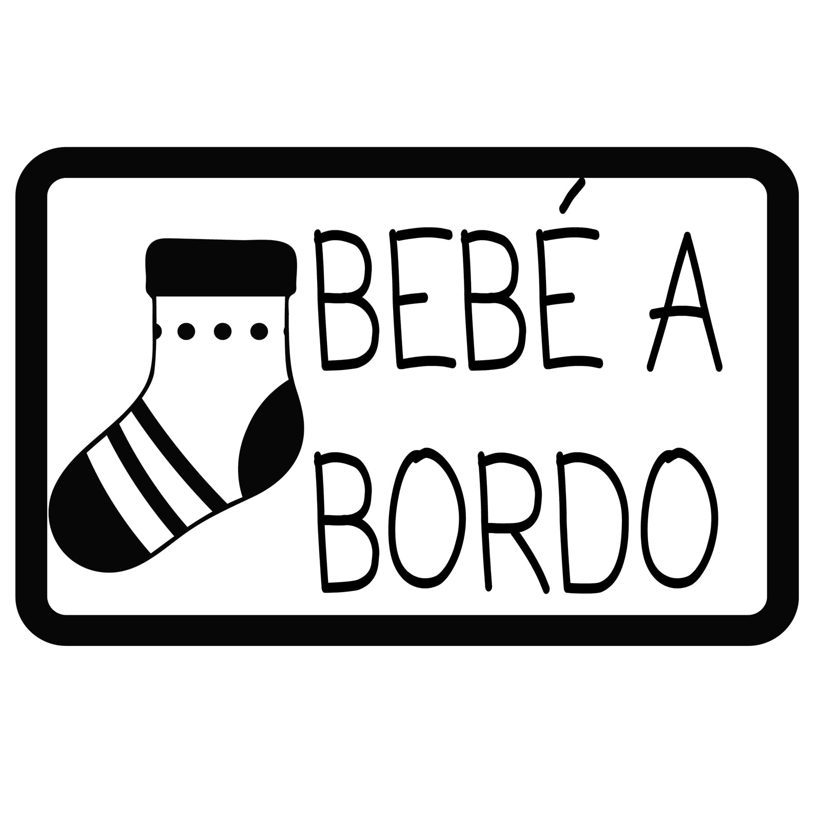 Pegatina Bebé a Bordo. Adhesivo vinilo para coche o moto. Sticker (Baby On Board, Baby In Car) (41.Bebé niño triángulo) — view 6
