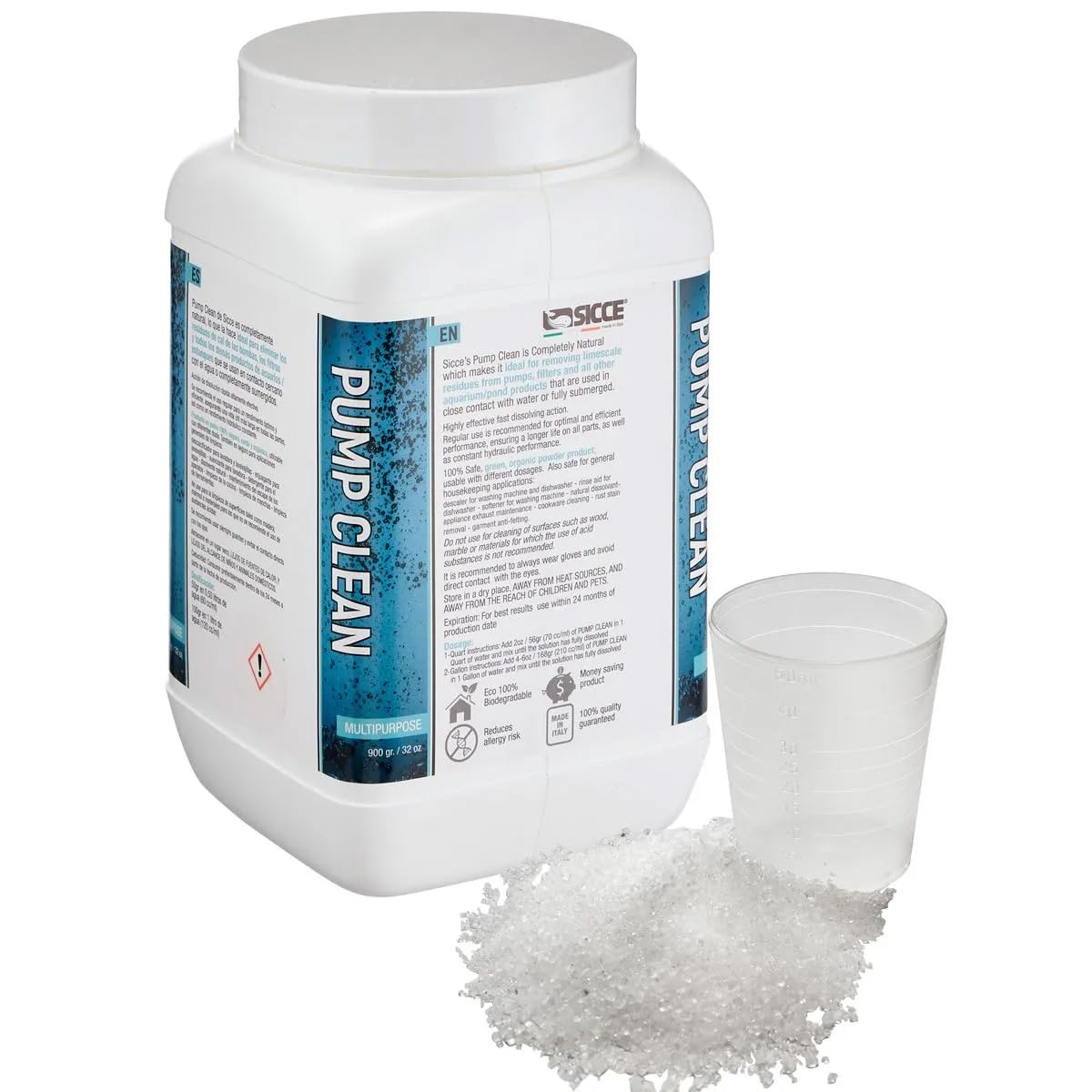 Sicce Pump Clean 900 g soin supérieur contre les algues calcaires de pompe