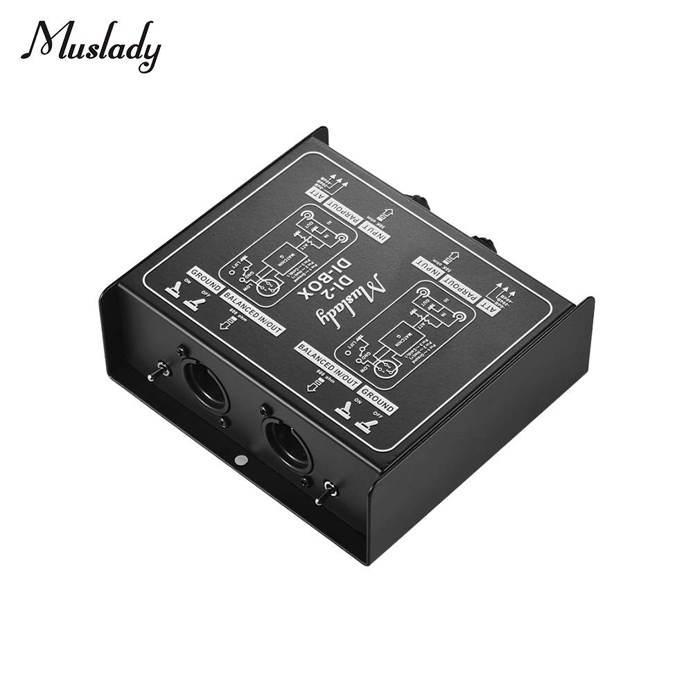 Stereo Direct Box Professional Passive DI Box - Balanced XLR Output For ...