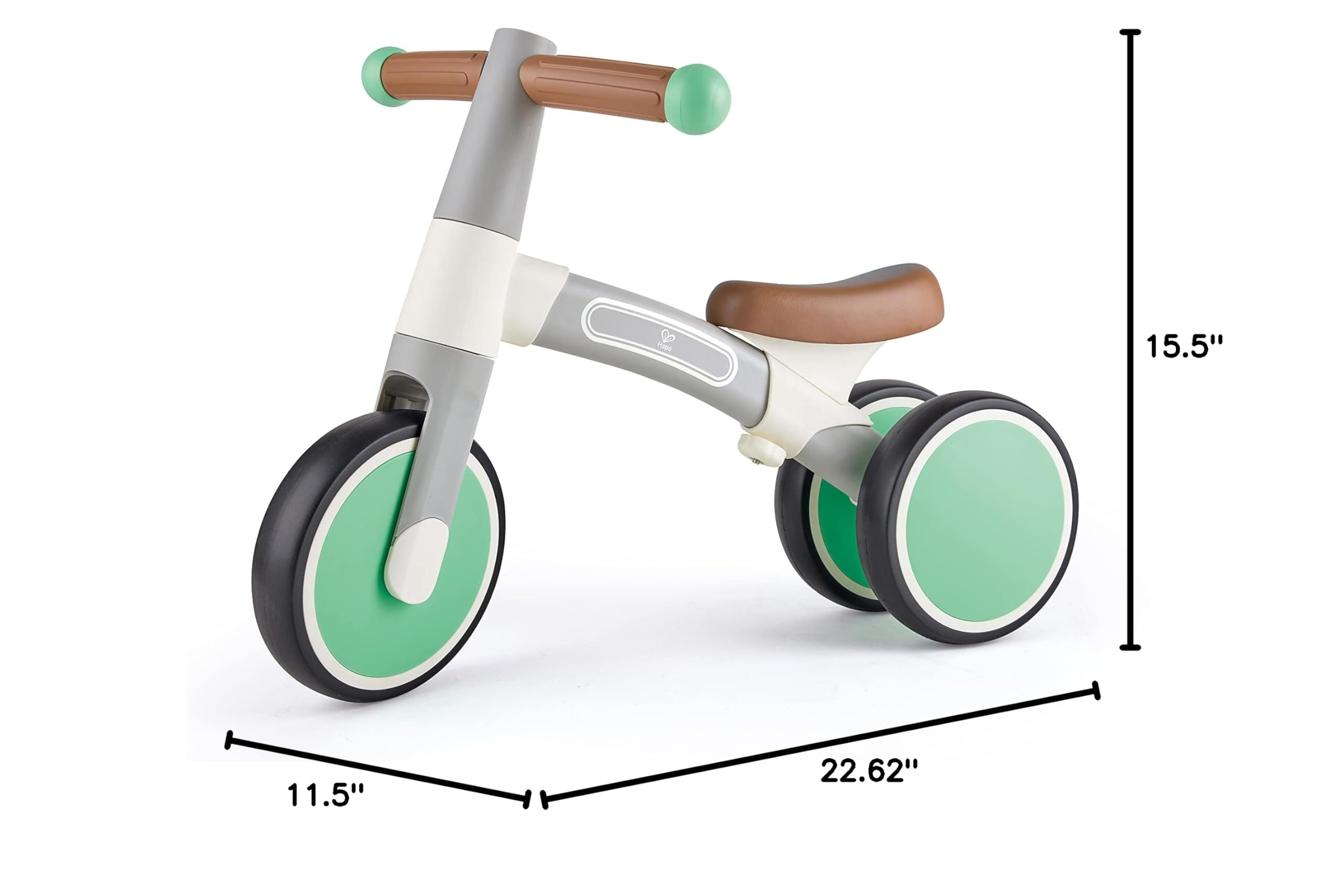 Hape My First Balance Bike, Vespa Green, Made of Aluminum, from 12 Months