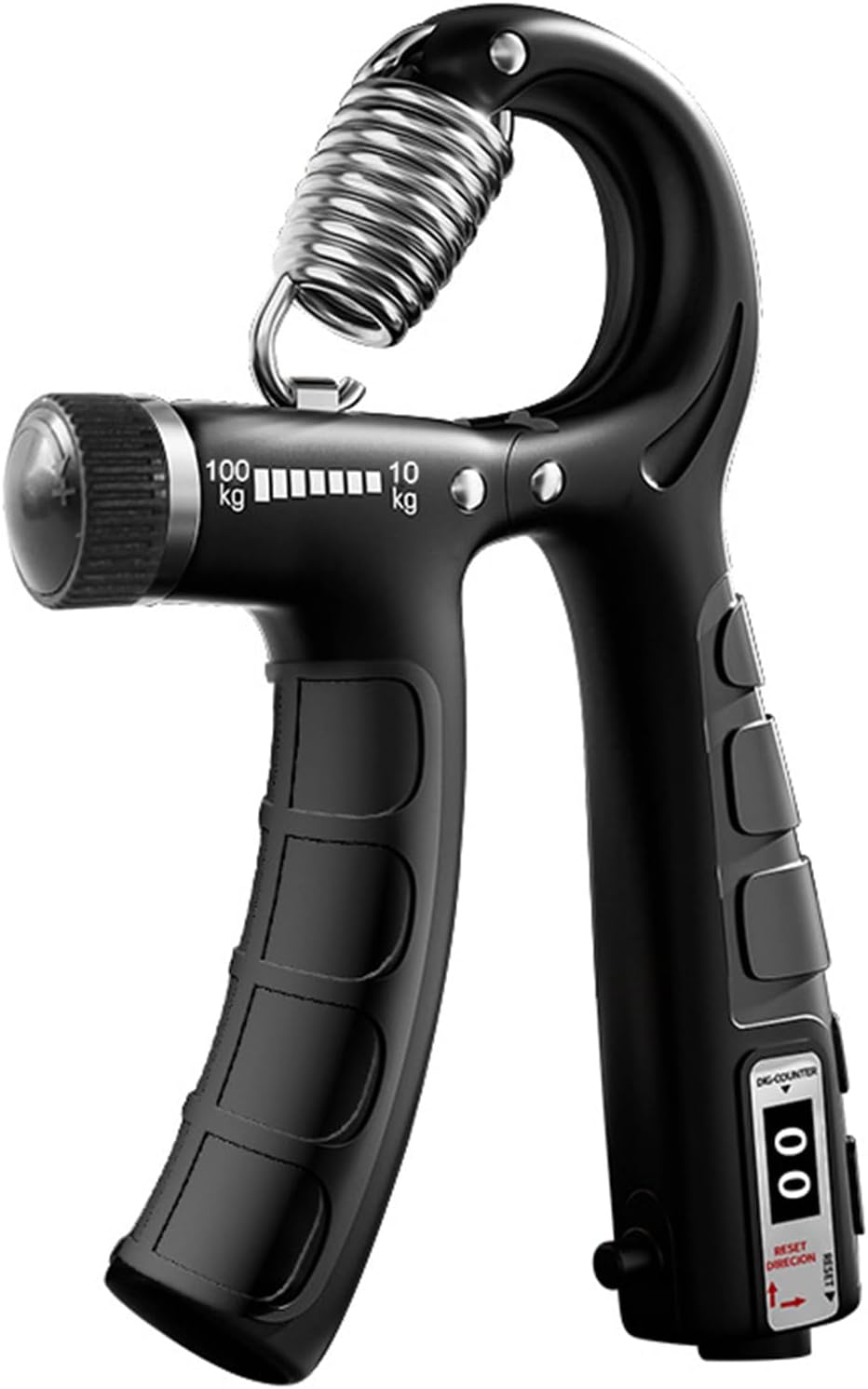 Hand Grip Strengthener, Forearm Strengthener Adjustable Resistance 22-220 Lbs (10-100kg), Grip Strength Trainer Kit with Automatic Counter for Strong Wrists, Fingers, Forearm, Hands-Black