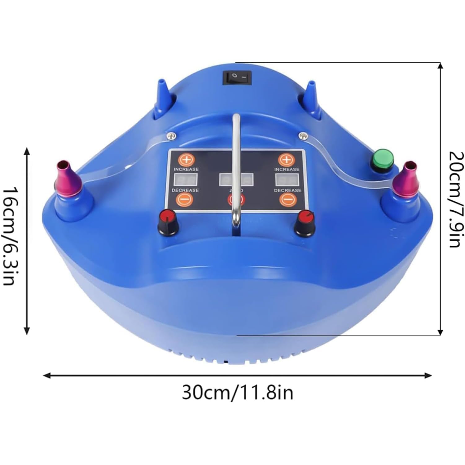 Elektryczna pompka balonowa 1200 W, szybki pompka z cyfrowym timerem i przełącznikiem nożnym, ilościowa pompka powietrza do dekoracji ślubnych