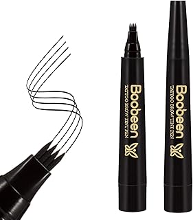 Boobeen Waterproof Eyebrow Pen Microblading Eyebrow Pencil with a Micro-Fork Tip Applicator Creates Natural Looking Brows Effortlessly
