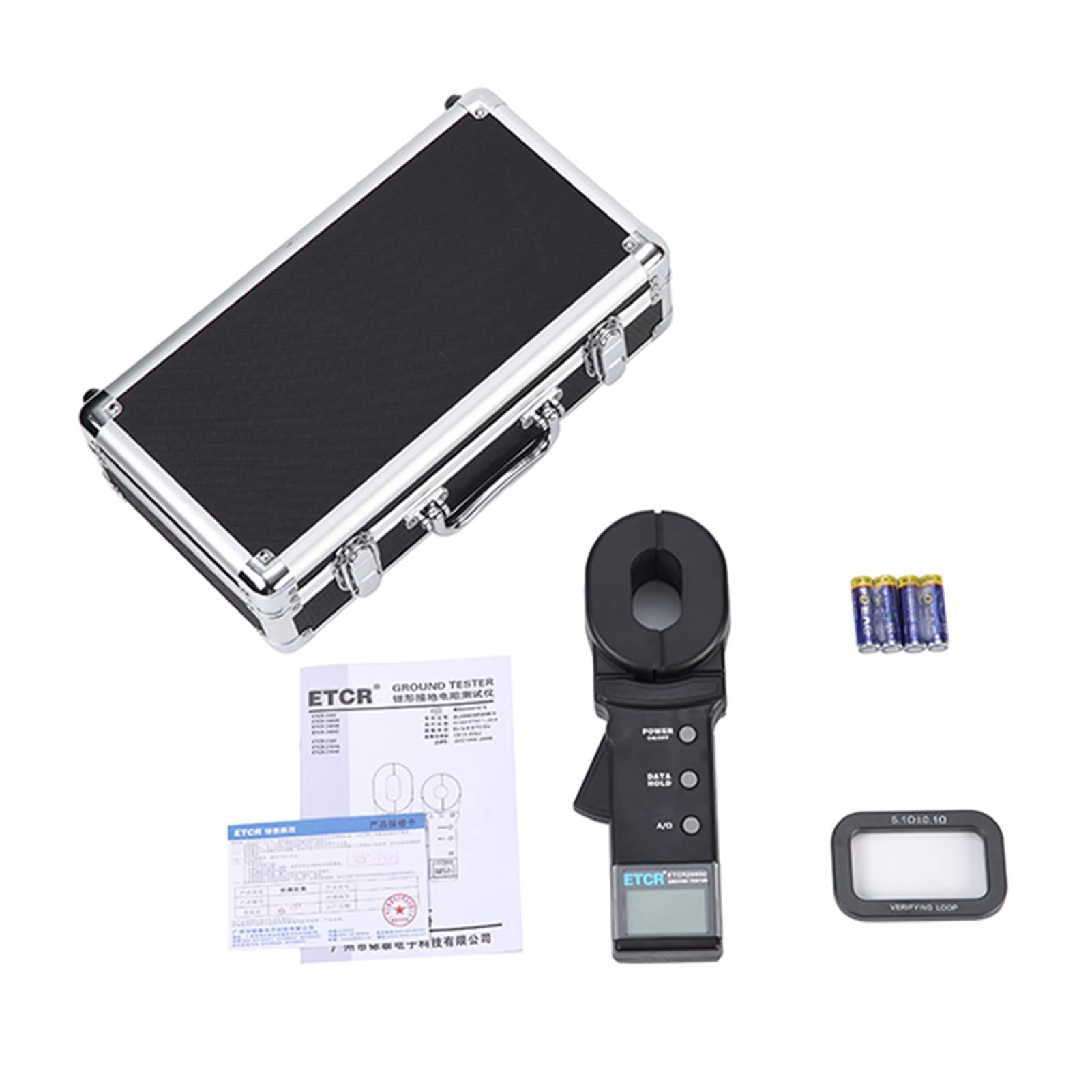 Testeur de résistance sol terrestre ETCR2000C Pince numérique sur le sol de la résistance terrestre Testeur de protection contre la protection contre la mise à la terre 0-1000OHM 0-30A