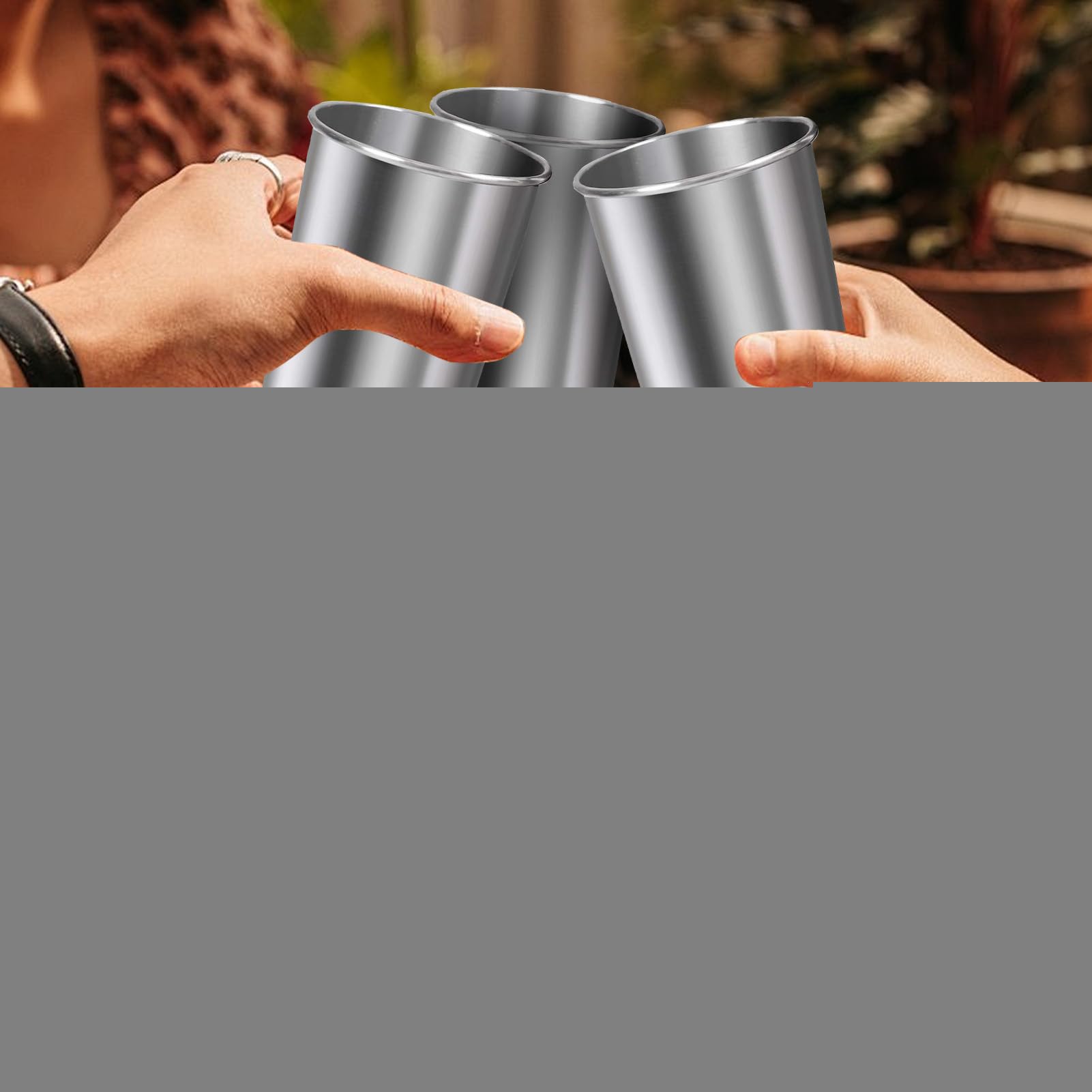 Vasos De Acero Inoxidable 600 ml vaso apilable e irrompible