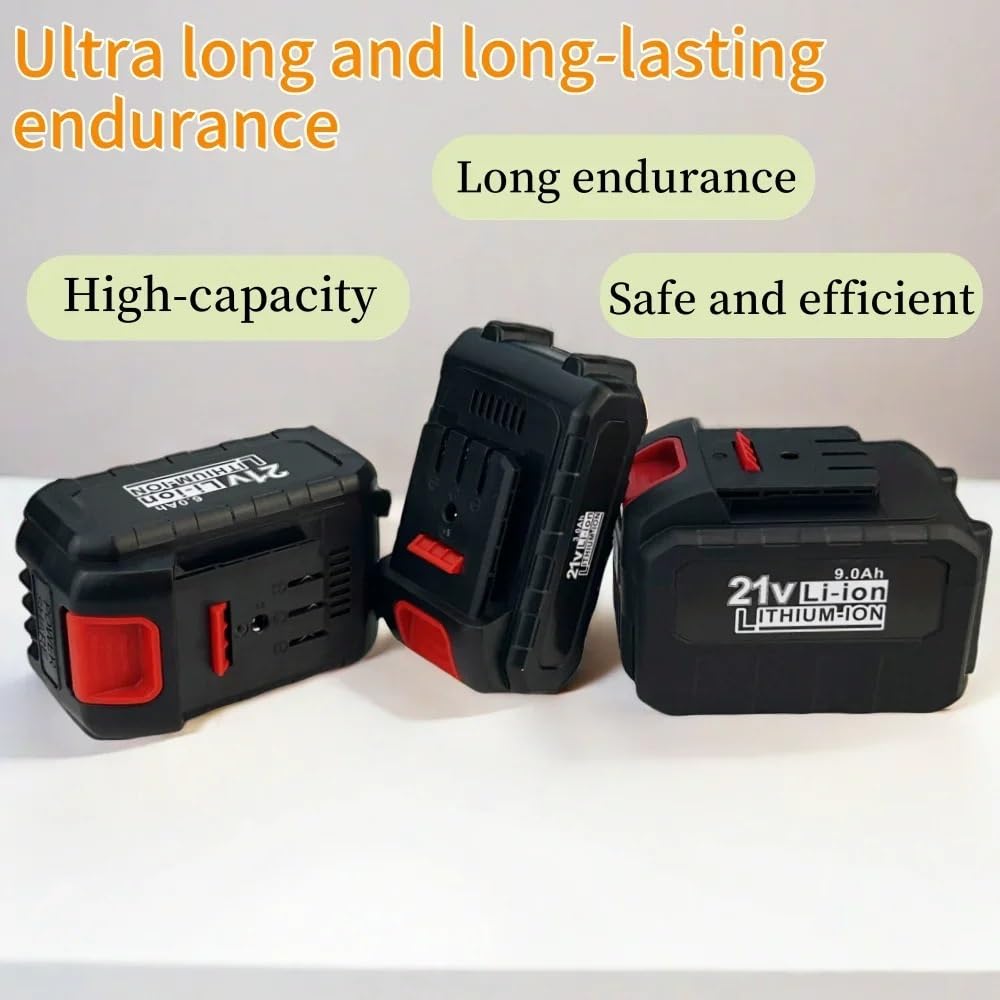 ， Compatibile con Dayi ， Batteria ricaricabile for utensili elettrici agli ioni di litio da 21 V 3,0/6,0/9,0 Ah Adatto ， Compatibile con cordless ， Chiave elettrica, trapano, sega ecc. | 5S2P 21V 6000mAh