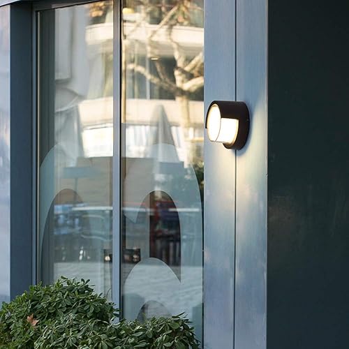 Miniatura 3 de Pathson Apliques de pared para exteriores, 8 W, 4000 K, luces LED impermeables para exteriores, iluminación hacia arriba y hacia abajo, para porche,