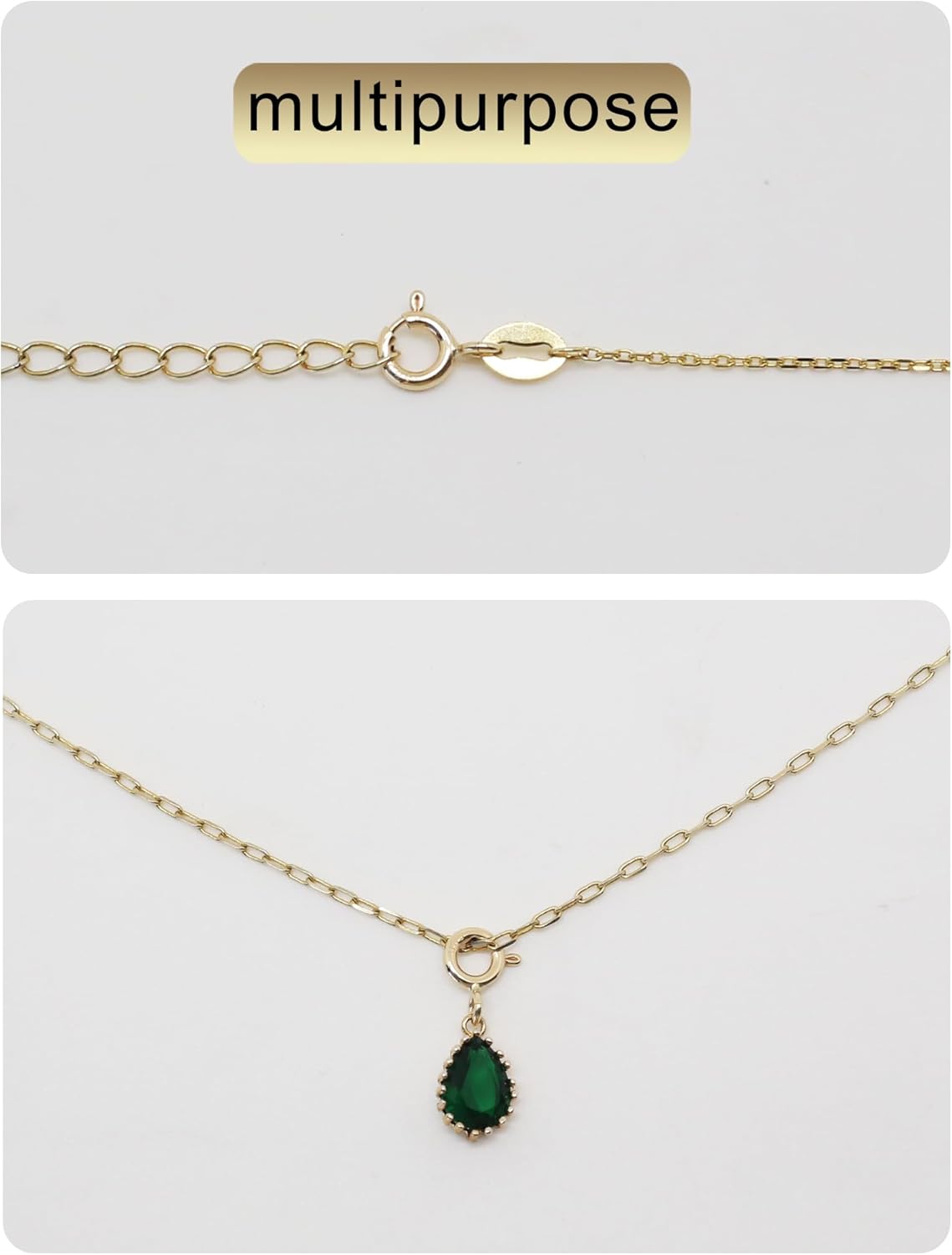 14K Solid Gold Spring Clasp - 5.5mm Jewelry Clasps with Open Jump Ring for Necklaces Bracelets Anklets Chain (14k Yellow Gold-5.5mm) - Image 4