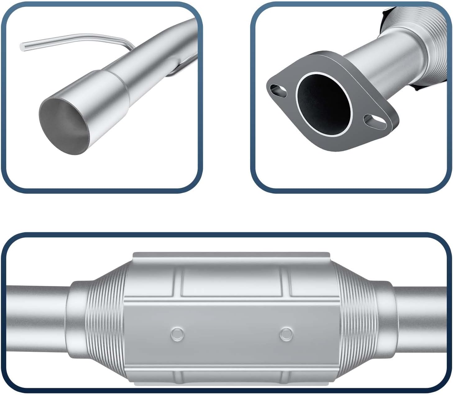 Rear Catalytic Converter Compatible with Ford Escape, Mazda Tribute, Mercury Mariner 2005 2006 2007 2008 2.3L l4 3.0L V6 Catalytic Convertor (EPA Compliant)