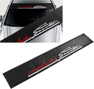 Longzhuo Windshield Stickers, 130x21cm Universal PVC Reflective Car Decals with Scraper