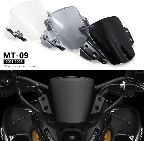 Miniatura 6 de Nueva motocicleta MT09 Touring Deportes parabrisas Wkit de soporte deflector para Yamaha MT-09 MT 09 mt09 2021 2022 2023 (transparente)