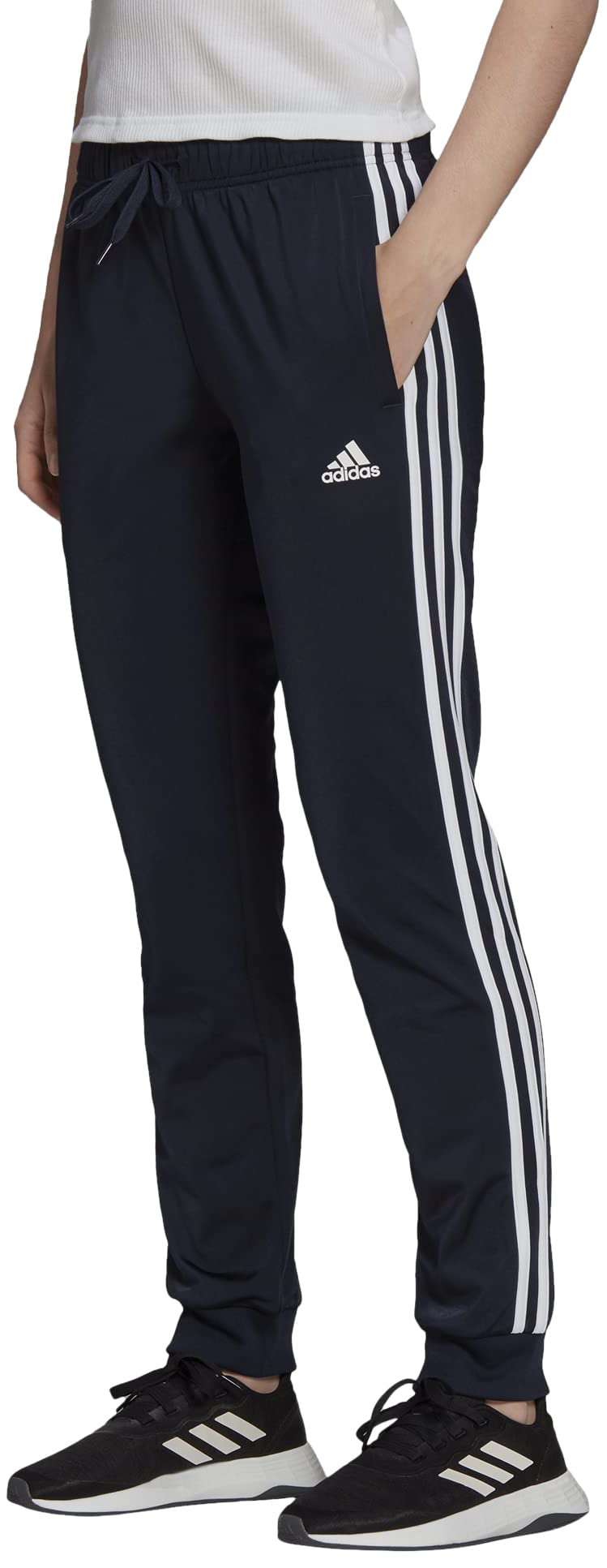 Adidaswomens Primegreen Essentials Warm Up Slim Tapered Stripes