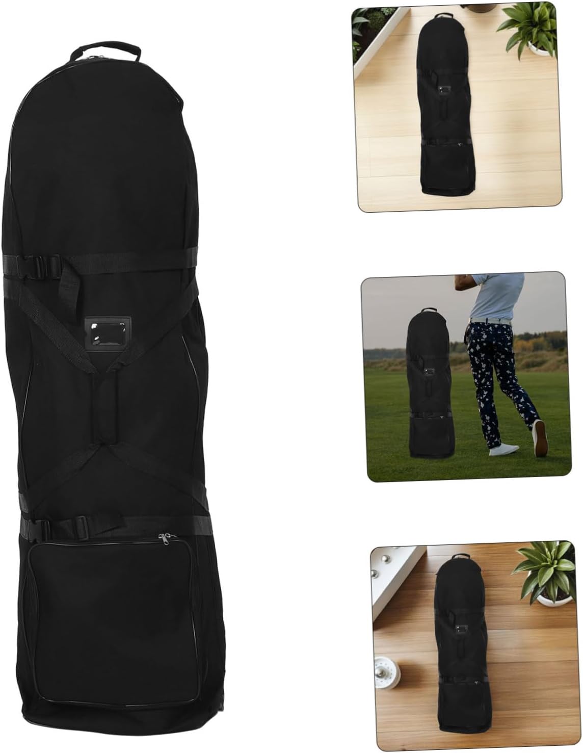 Golf Club Travel Bag with Sealed Zippers and Silent Wheels Airline Approved Heavy-duty Carry Case for Airplane Travel Large Capacity for Clubs Shoes Apparel Weather Resistant