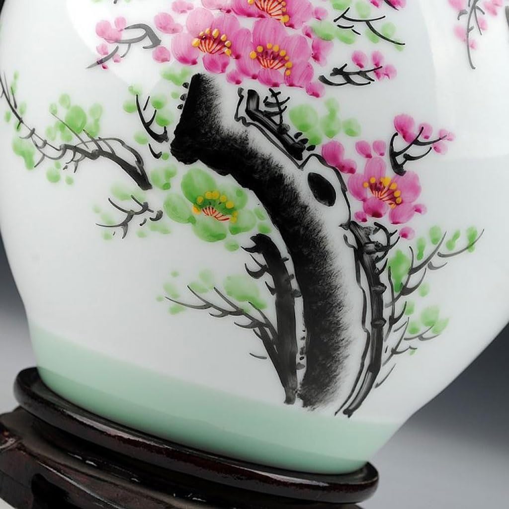 Vase à Fleurs Moderne Chinois céramique Ornement Peint à la Main Heureux sourcil Vase Maison Salon Fleur Arrangement décoration