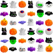 Waybla 36 PCS Squishies Kawaii Cute Mochi Squishy Stress Reliever Anxiety Toys Halloween Party Favors Treat Goody Bag Filler Gifts