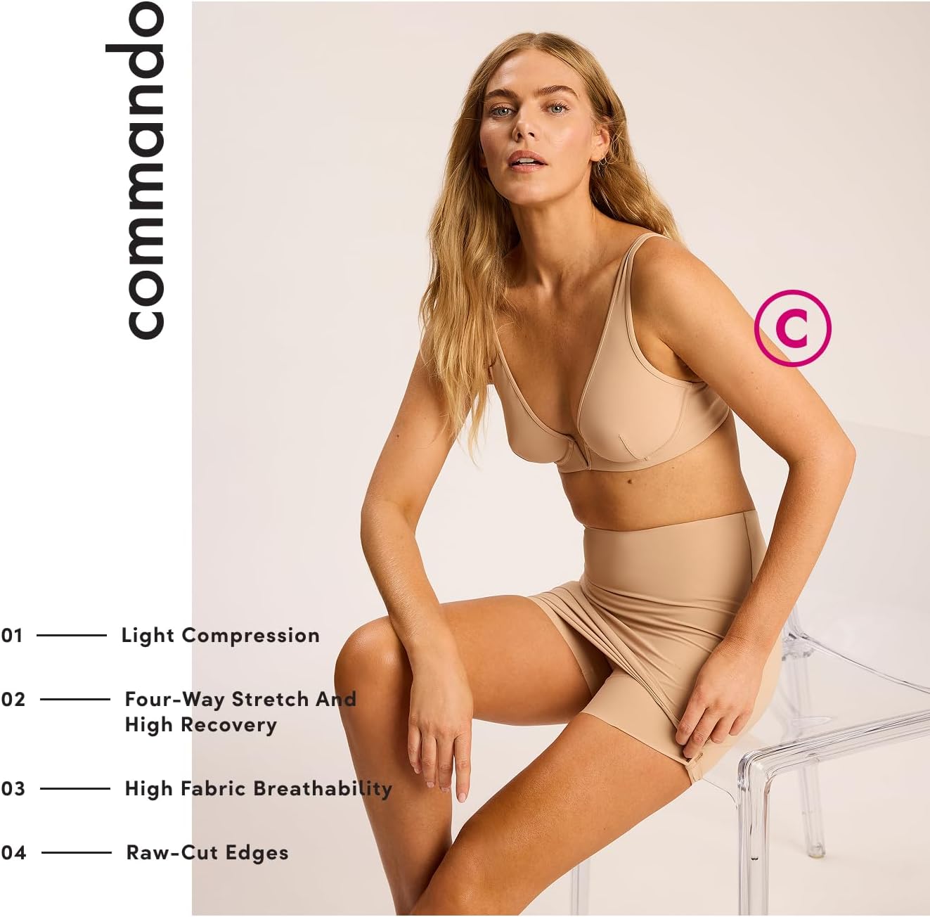 commando womens Classic Mini Half Slip With Shorts - Image 3