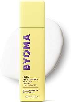 BYOMA Milky Oil Cleanser (100ml) Hydrating Facial Cleanser with Skin Barrier Repair - Deeply Hydrated and Nourished Skin, No Oily Residue, Vegan