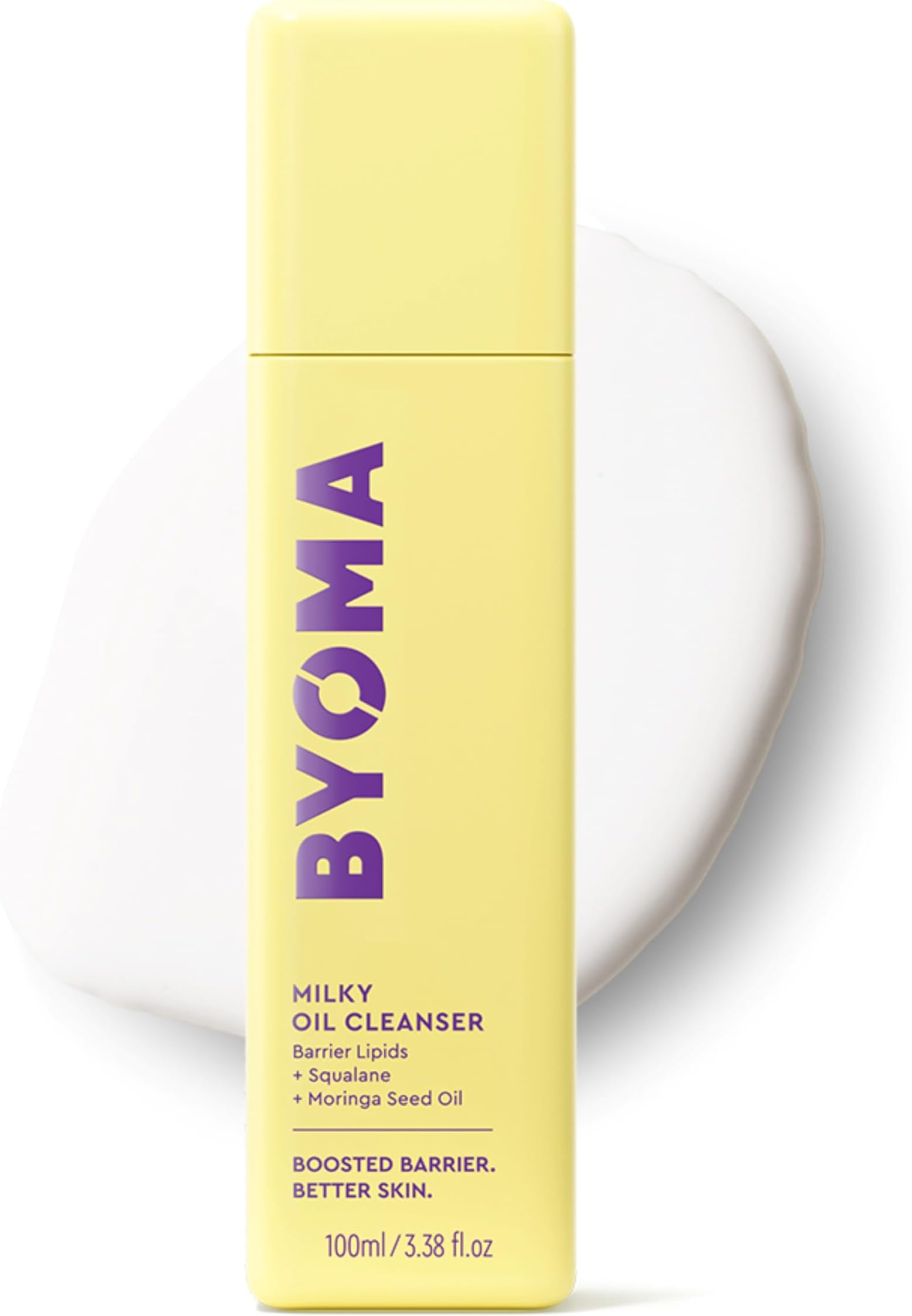 Milky Oil Cleanser (100ml) Hydrating Facial Cleanser with Skin Barrier Repair - Deeply Hydrated and Nourished Skin, No Oily Residue, Vegan