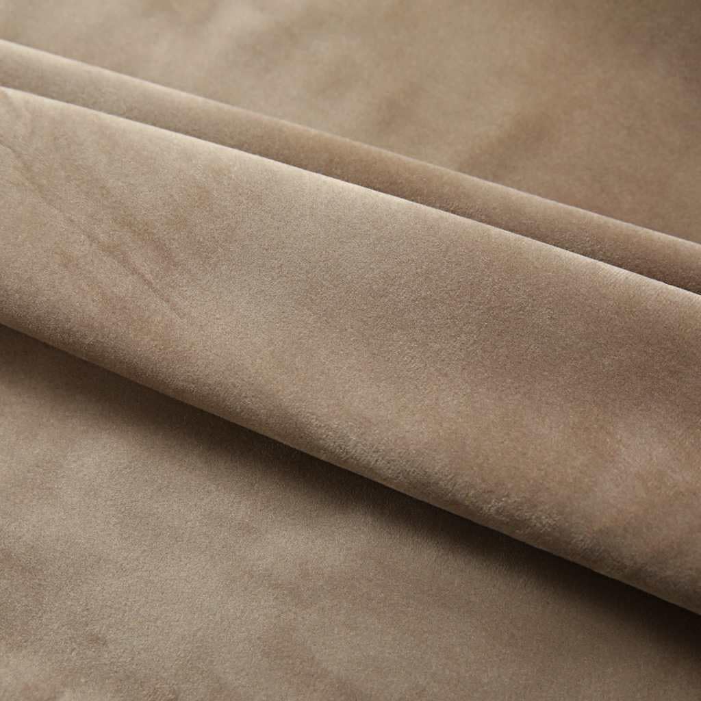 Tende in velluto beige, 140 x 225 cm, 2 pezzi