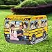 ArtCreativity Yellow School Bus Tent with Carry Bag, Pop Up Indoor Tent for Kids, Indoor Playhouse with 2 Openings, Flat-Folding Kids Play Tent for Compact Storage, 43.5 x 28 x 26.5 Inches