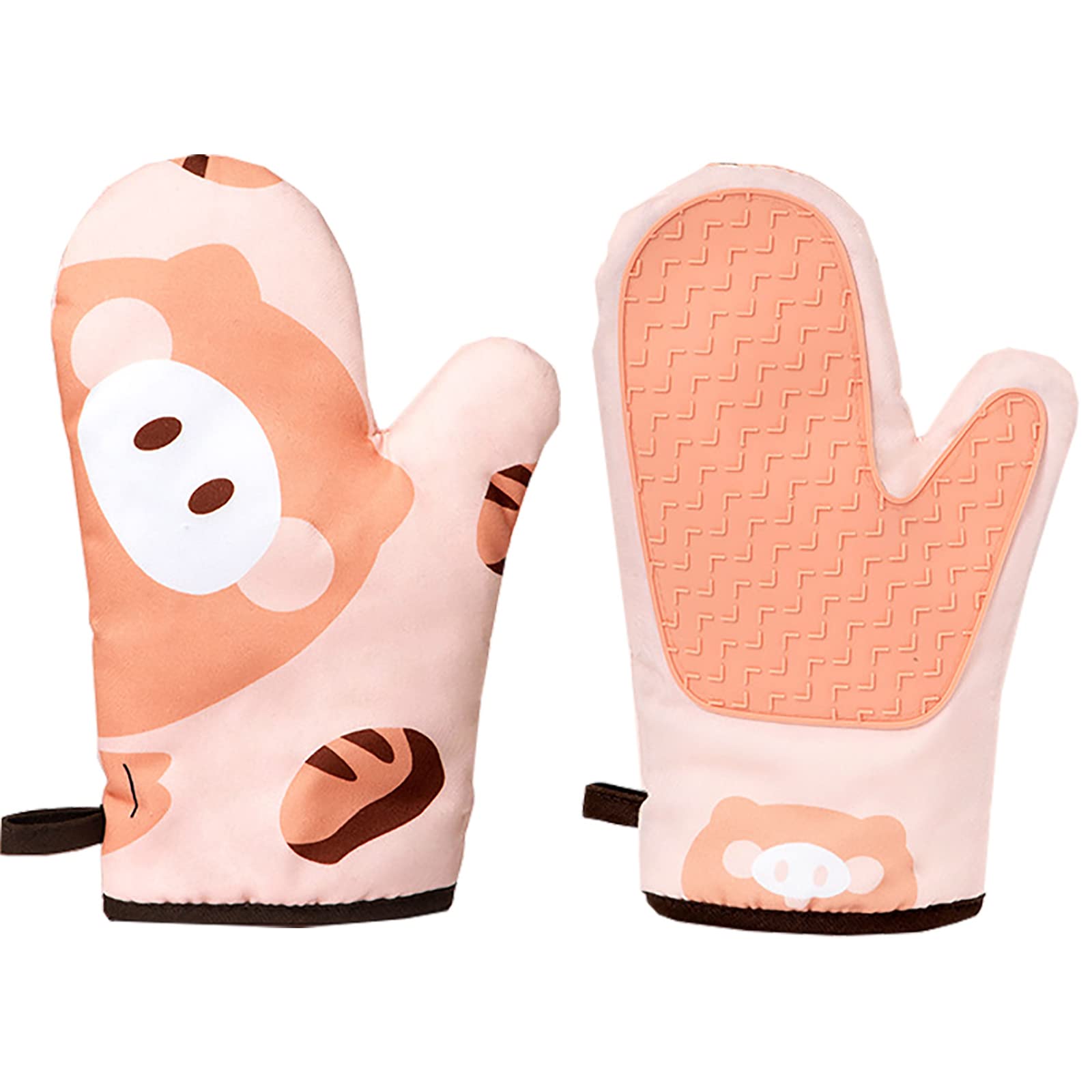 Gants de Four Silicone Résistant à Chaleur Gants de Résistant à Chaleur 260° Gants de Cuisine pour Cuisine Cuisson Pâtisserie Grillage Barbecue