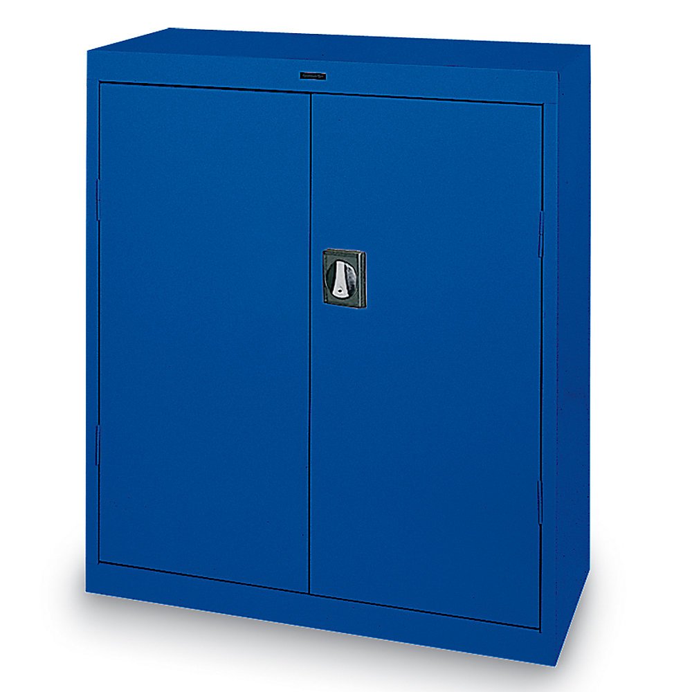 Sandusky Lee EA2R462442-06 Elite Series Counter Height Storage Cabinet, 3 Shelves, 46" Width x 24" Length x 42" Height, Blue