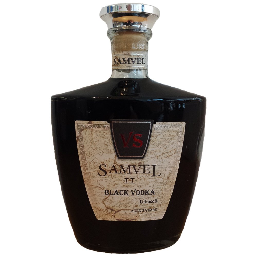 Black Vodka Samwel II 3 Jahre Reifezeit schwarzer Wodka Catechu