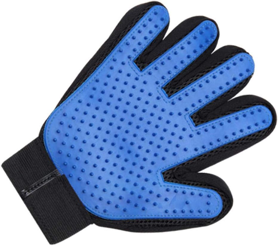 Pet Comb Blue Pet Grooming Glove For Cats Brush Comb Pet Deshedding Bath Glove For Dog Pet Hair Gloves For Cat Dog 3Pcs Right