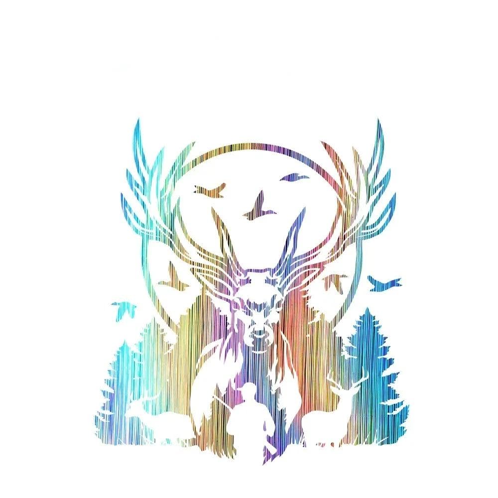 15cm Deer Hunte Sticker Decals Cover Scratches Stickers On Car Decoration PVC(Laser,20cm)