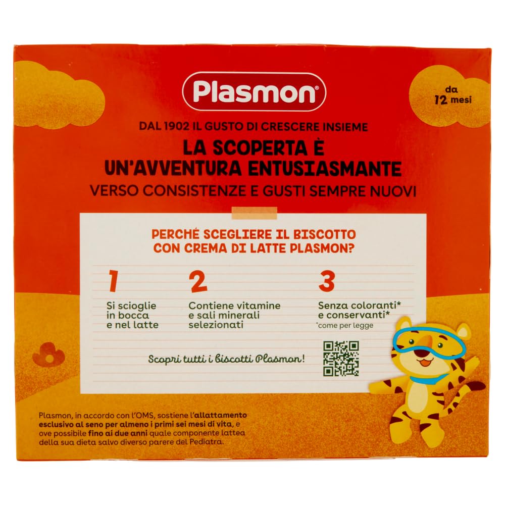 3x Plasmon Biscotto con crema al latte 12m+ 320 g + Italian Gourmet polpa 400g