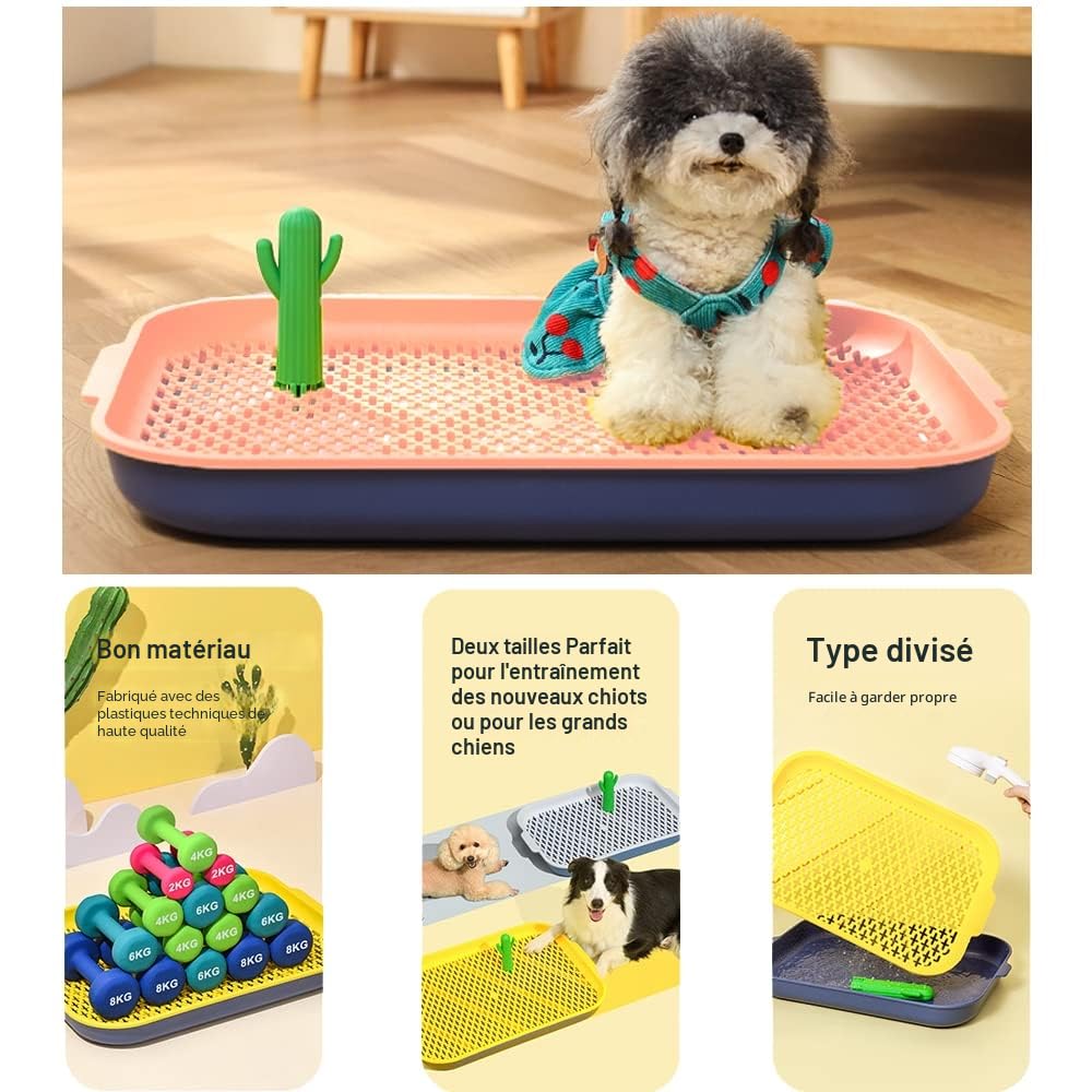 BPS BPS-5573AZ Toilettes pour chien, plastique, 2 tailles M/L, Bleu