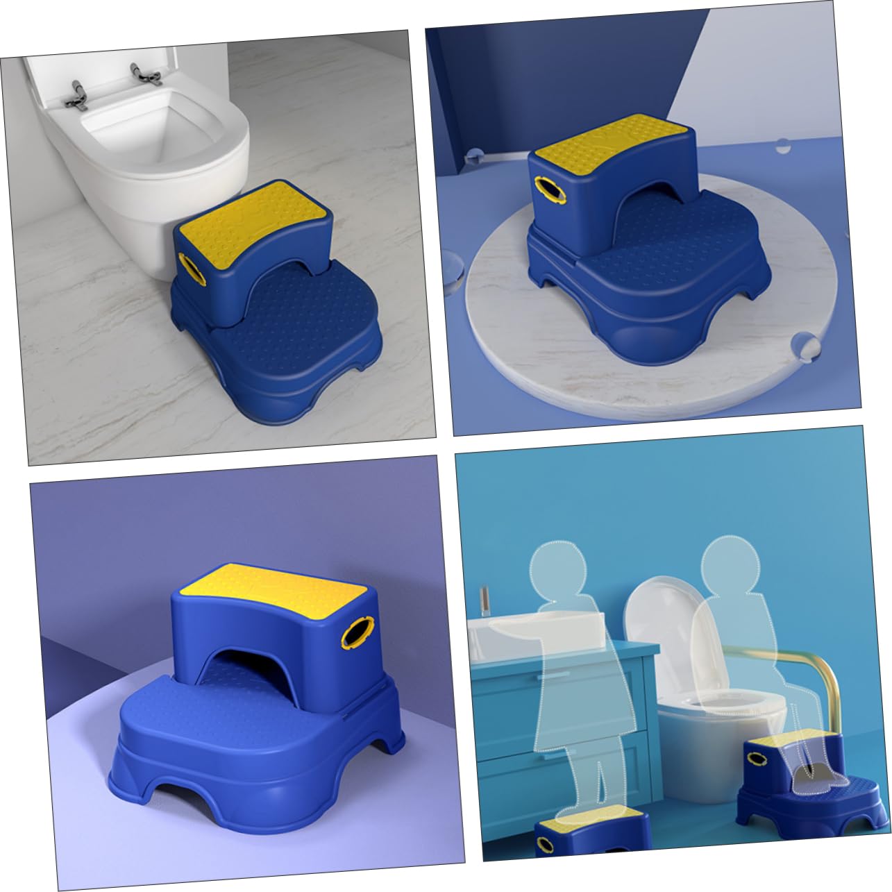 1 Pieza Antideslizante para Doble Capa Escalón Multifuncional para Baño y Dormitorio Material Resistente y para Aprendizaje Lavado y Aseo