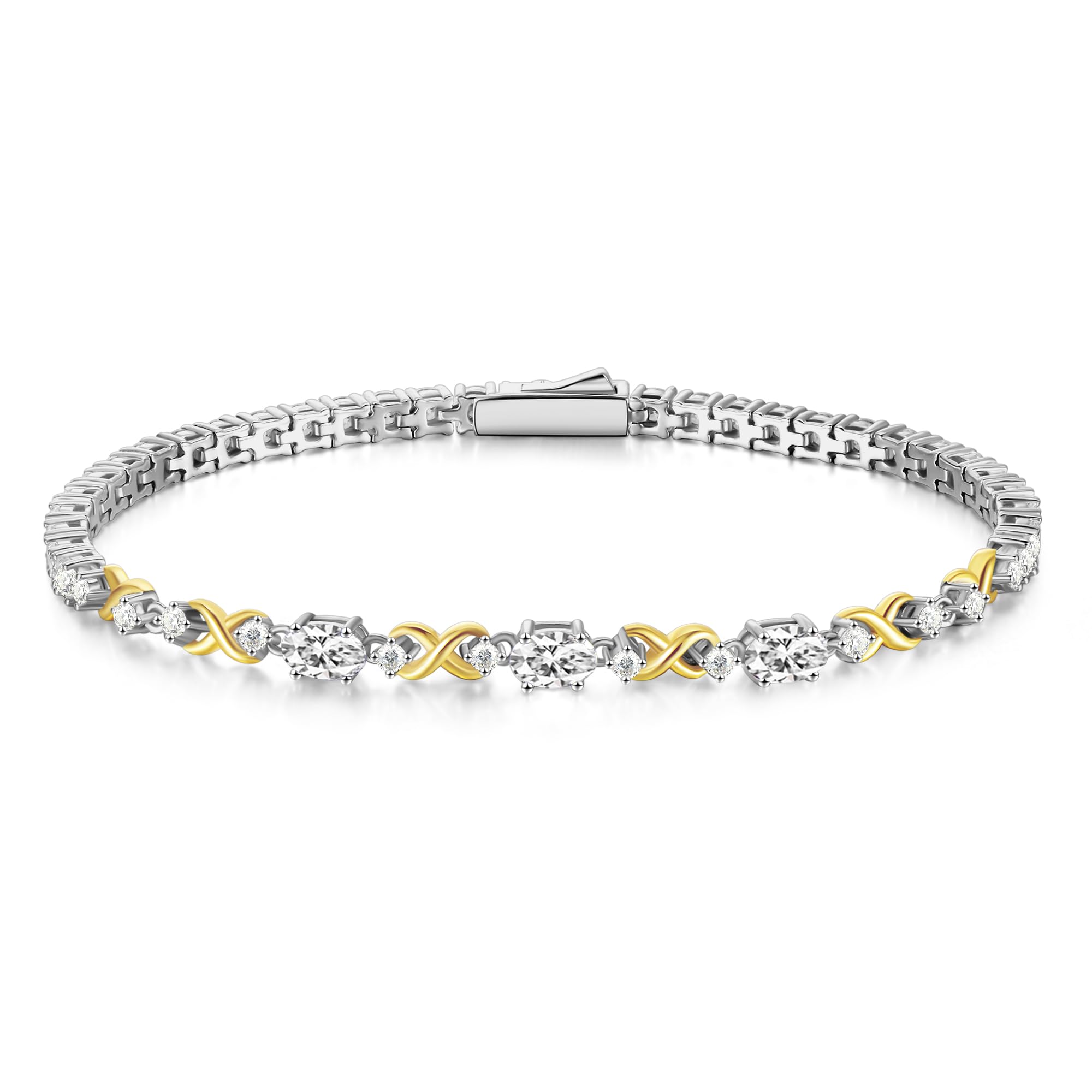 FANCIME Silber Tennisarmband für Damen, 925 Sterling Silber