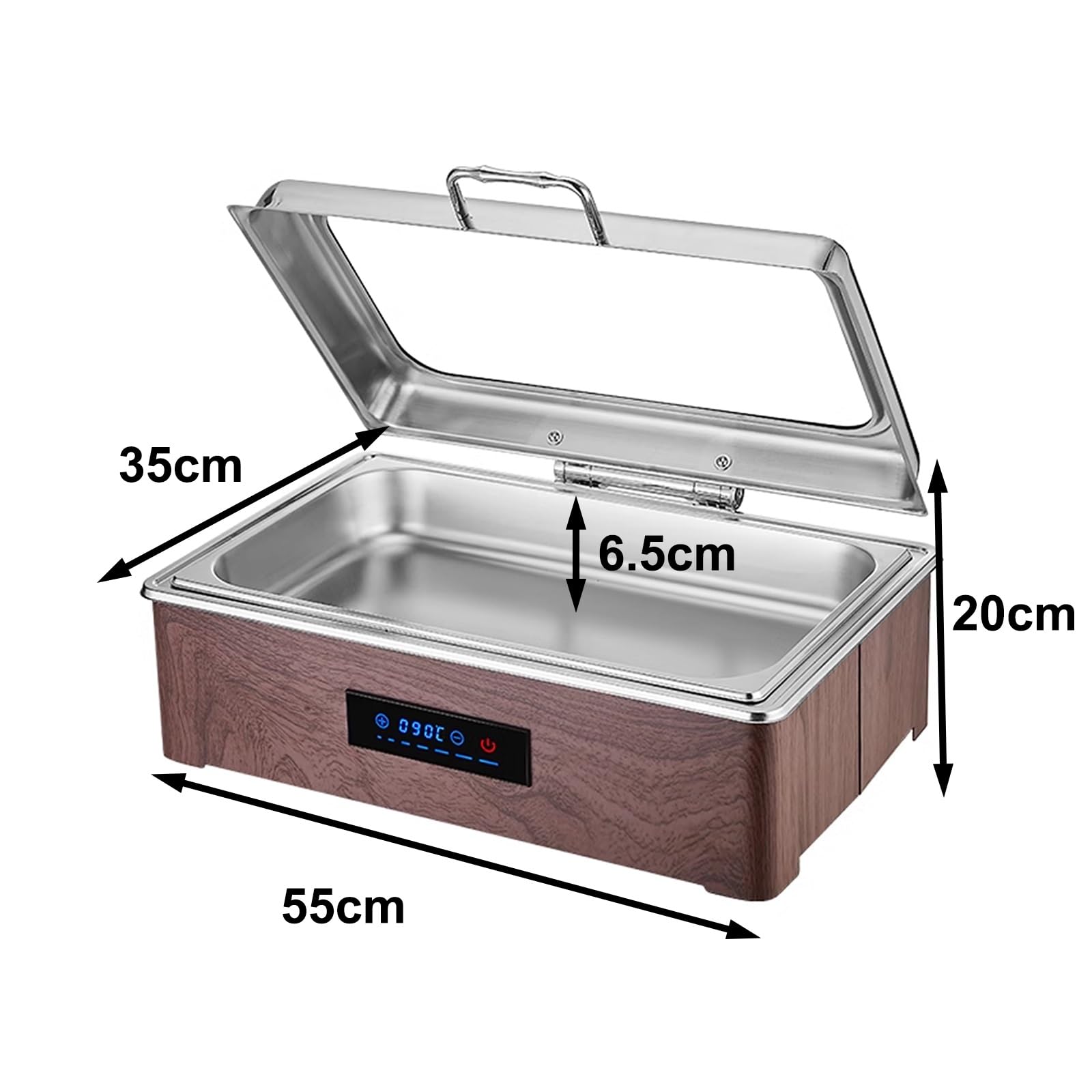 Calentadores de alimentos para catering, platos inteligentes para bufé para eventos, fiestas, reuniones, diseño duradero, fácil de limpiar, perfecto para servicios de catering