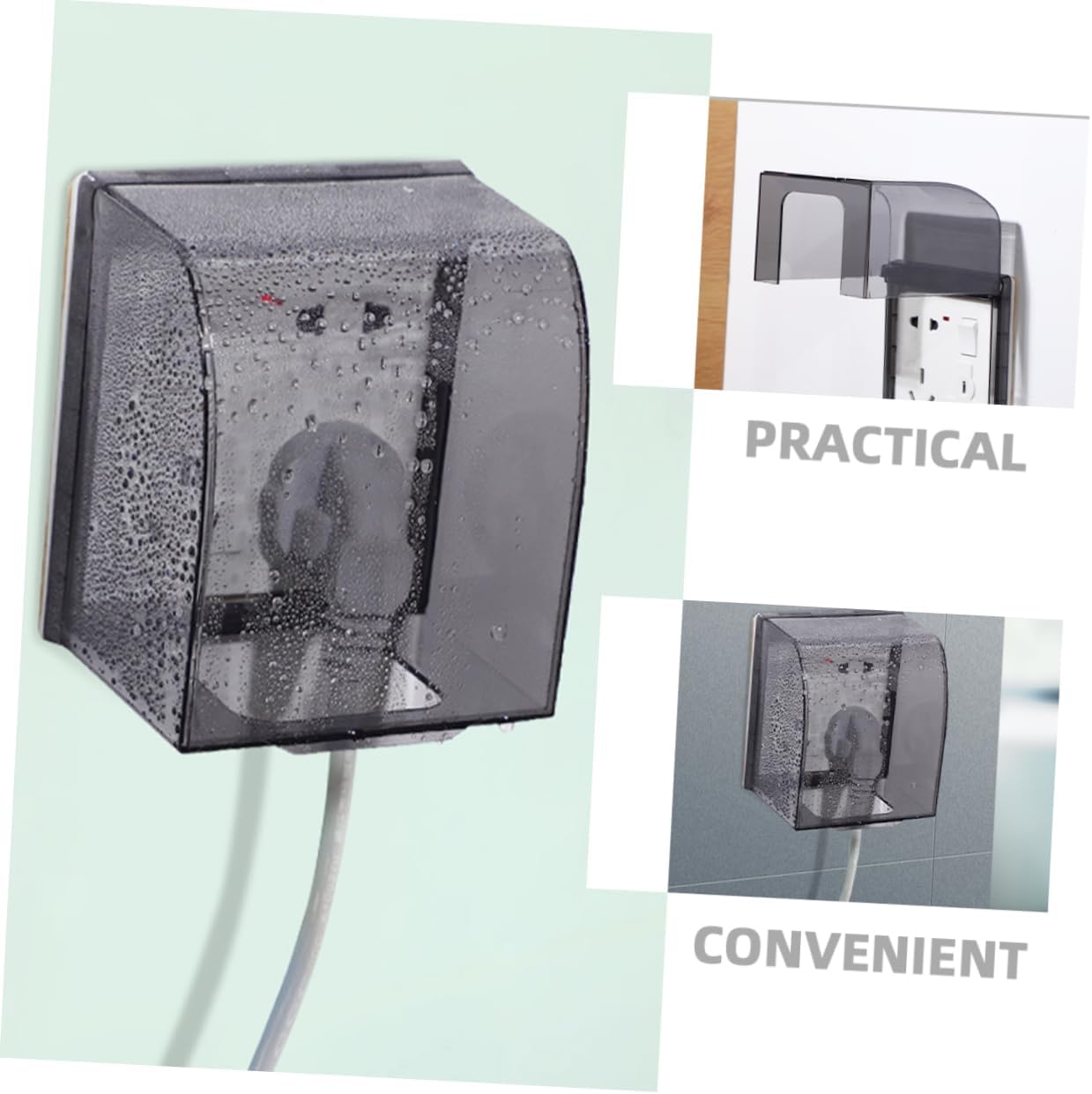 10pcs Socket Protective Case Splash Socket Box Outdoor Plug Box Weatherproof Babyproof