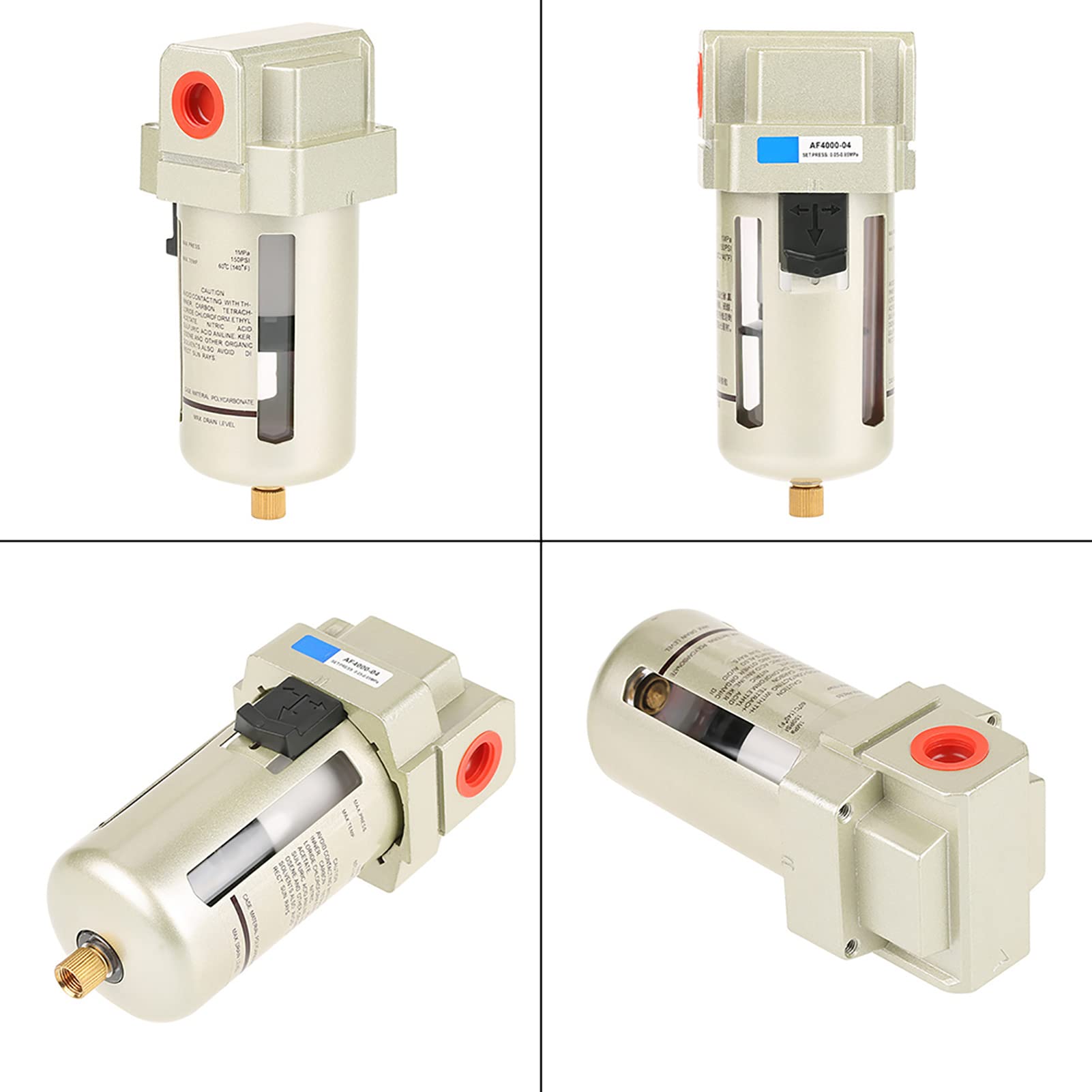 Yctze PCS AF4000-04 PT1 / 2 pour la Filtration Erior et d'impureté dans les Systèmes Compressés
