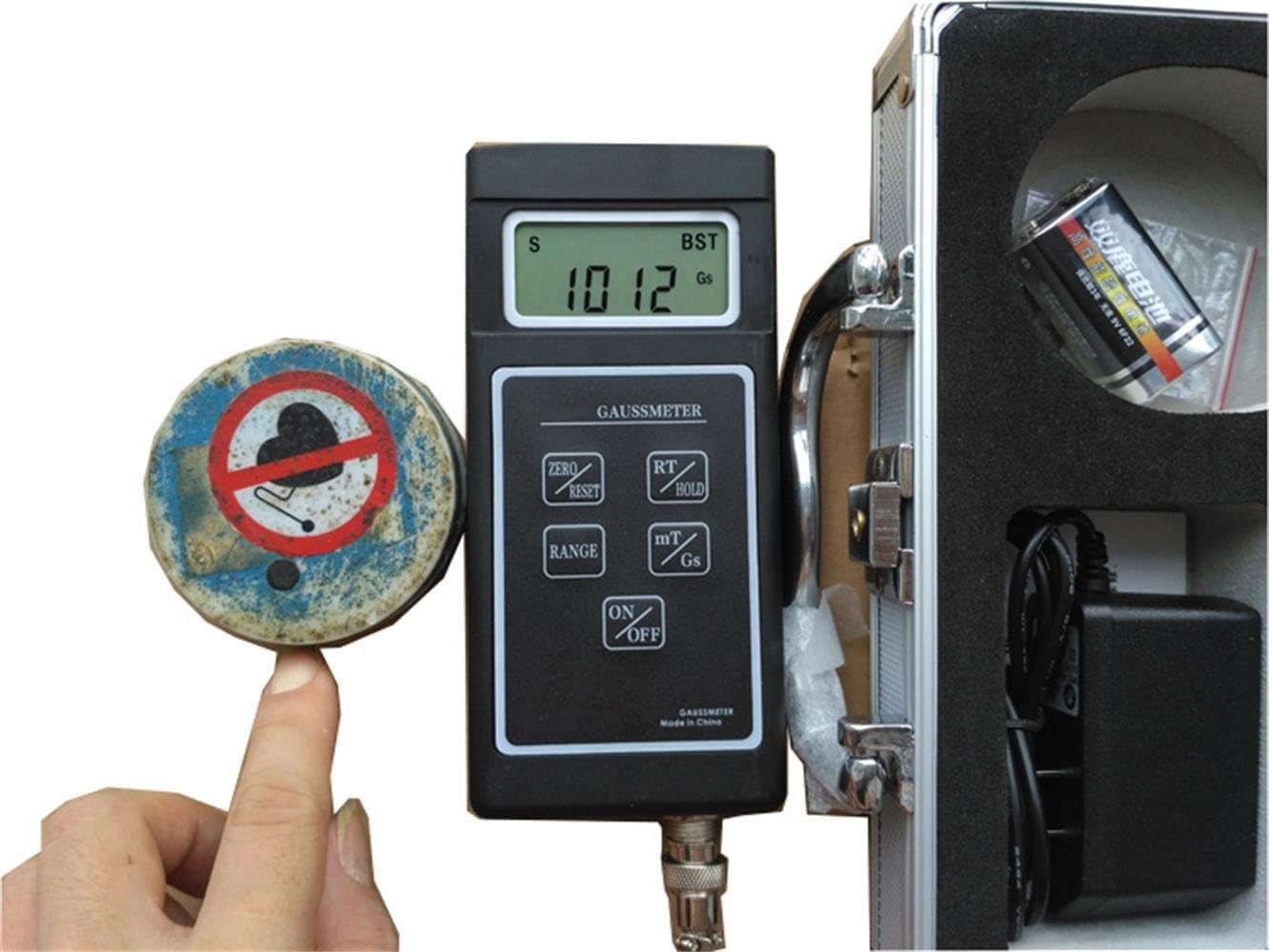 Tesla Meter Magnetic field gauss Meter 0-200Mt-2000mT with Adapter Resolution 0.01mT 0.1mT