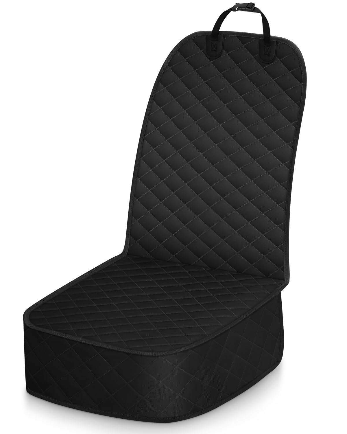 Dog Car Seat Covers Waterproof, Scratch-Proof Pet Front Cover for Cars, Nonslip Pet Passenger Seat Cover Protector, Universal Fit for Cars Trucks SUVs, Medium, Black