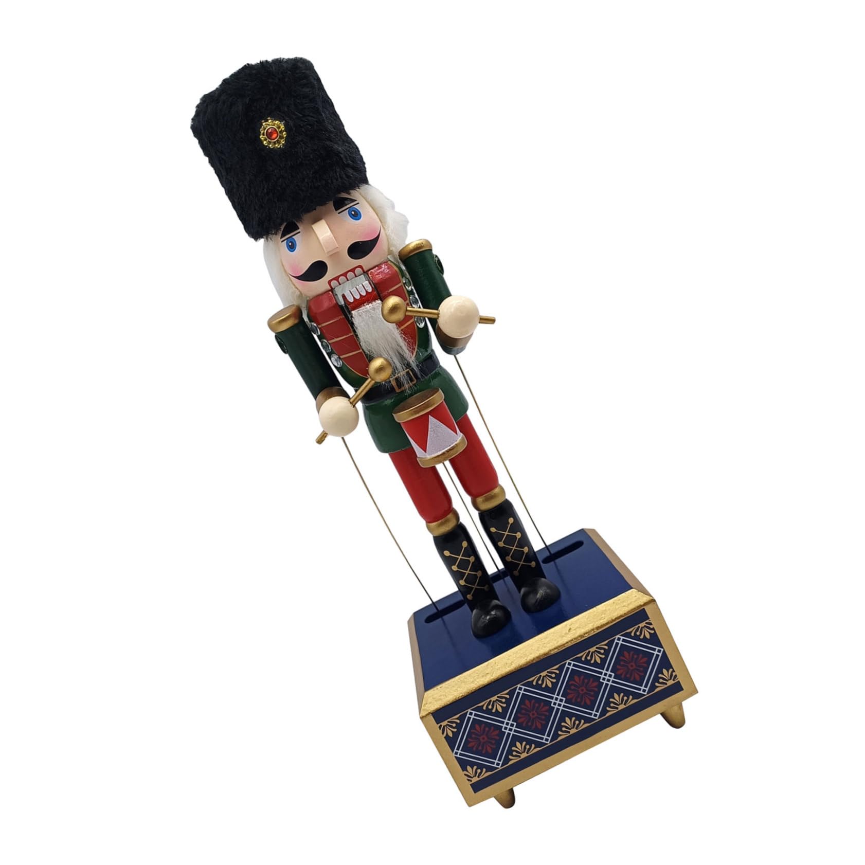TOPBATHY Carillon Musicale in Legno con Figurina di Soldato, Design Classico Handmade, 30,5 Cm, Facile da Usare senza Spigoli, Decorazione Natalizia per Natale